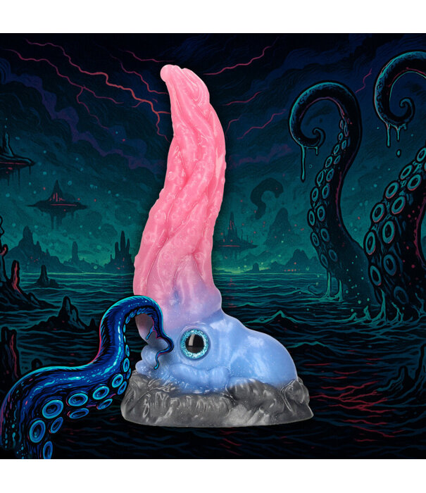 Ouch! by Shots Kraken's Lick - Siliconen Dildo - Blauw/Rood
