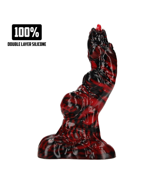 Ouch! by Shots Hell Invader - Siliconen Dildo - Rood/Zwart