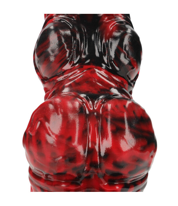 Ouch! by Shots Hell Invader - Siliconen Dildo - Rood/Zwart