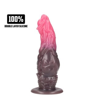 Hellspawn - Siliconen Dildo - Rood/Zwart