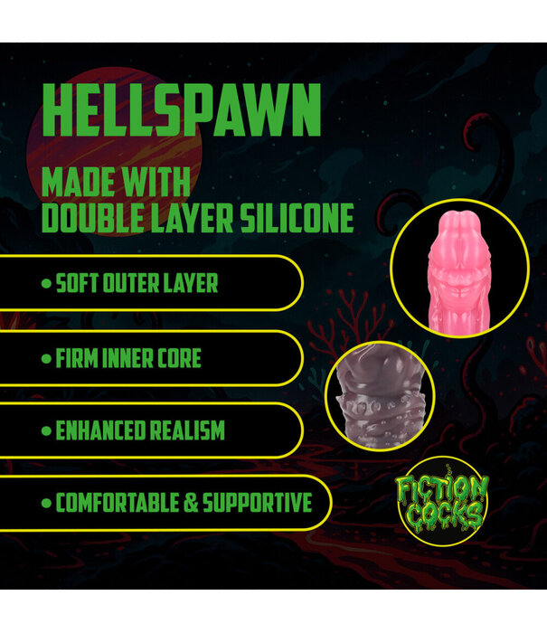 Ouch! by Shots Hellspawn - Siliconen Dildo - Rood/Zwart