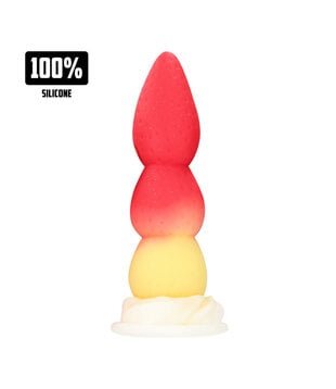 Whipped Berry - Siliconen Anale Plug - Rood/Geel