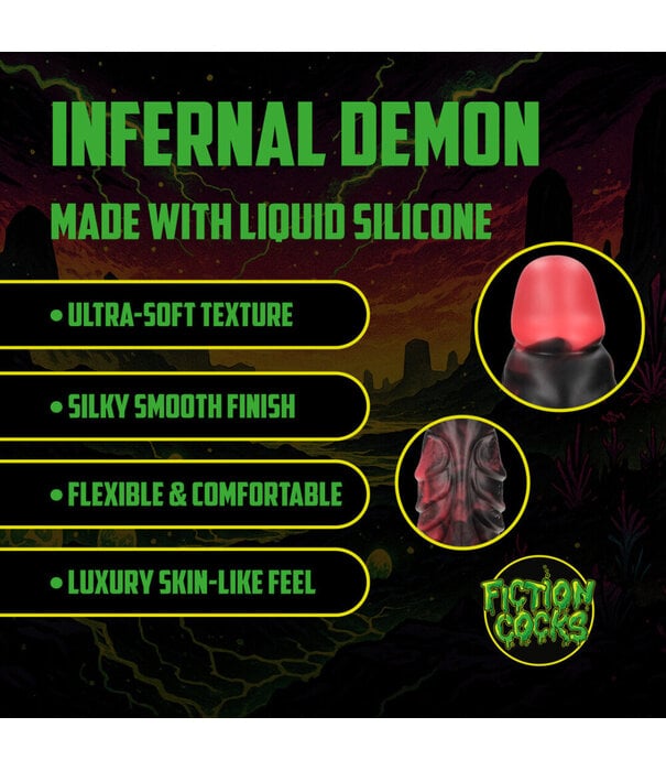 Ouch! by Shots Infernal Demon - Siliconen Dildo - Rood/Zwart