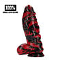 Demon Master - Siliconen Dildo - Rood/Zwart