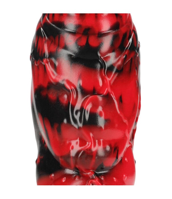 Ouch! by Shots Demon Master - Siliconen Dildo - Rood/Zwart