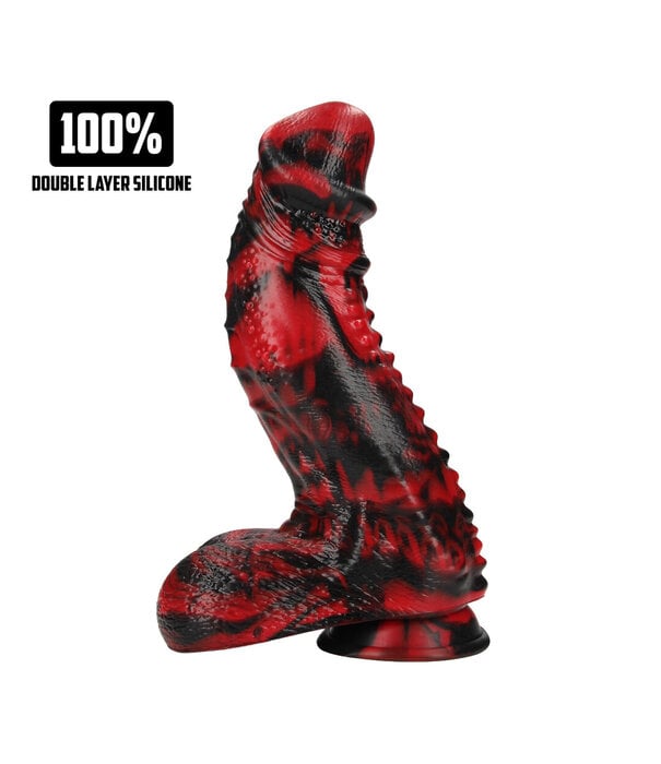 Ouch! by Shots Dark Lycan Spawn - Siliconen Dildo - Rood/Zwart