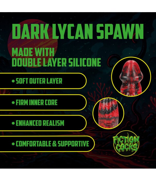 Ouch! by Shots Dark Lycan Spawn - Siliconen Dildo - Rood/Zwart