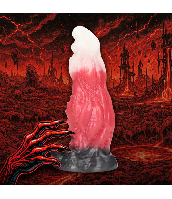 Ouch! by Shots Space Night Fiend - Siliconen Dildo - Rood/Wit