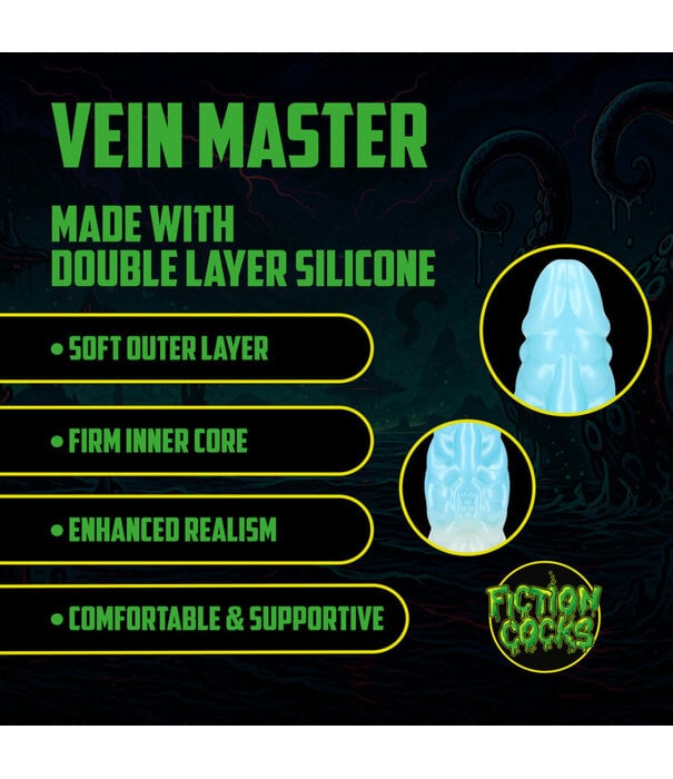 Ouch! by Shots Vein Master - Siliconen Dildo - Blauw/Wit