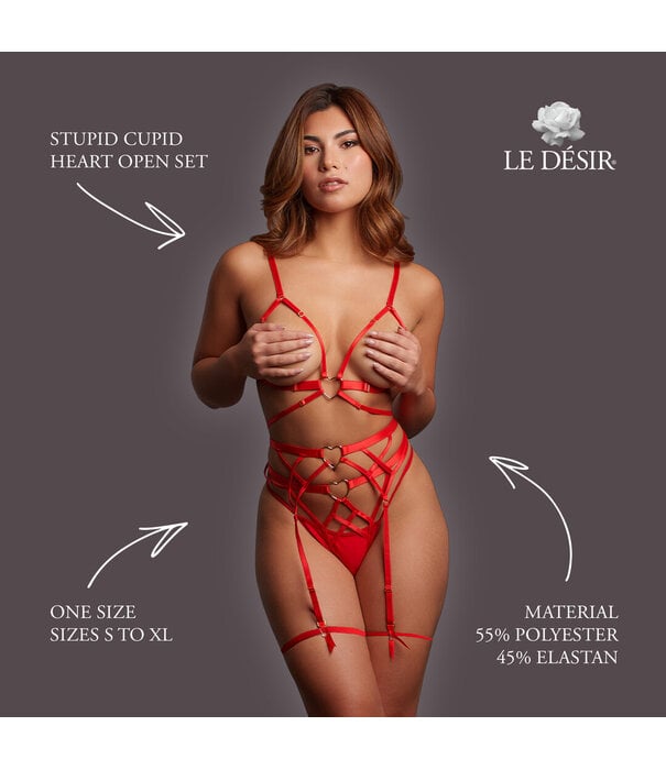 Le Désir by Shots Stupid Cupid - Heart Open Set - One Size - Red