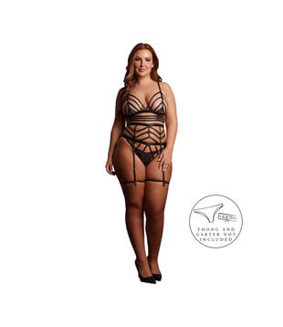 Lola - Strappy Set - Queen Size - Black