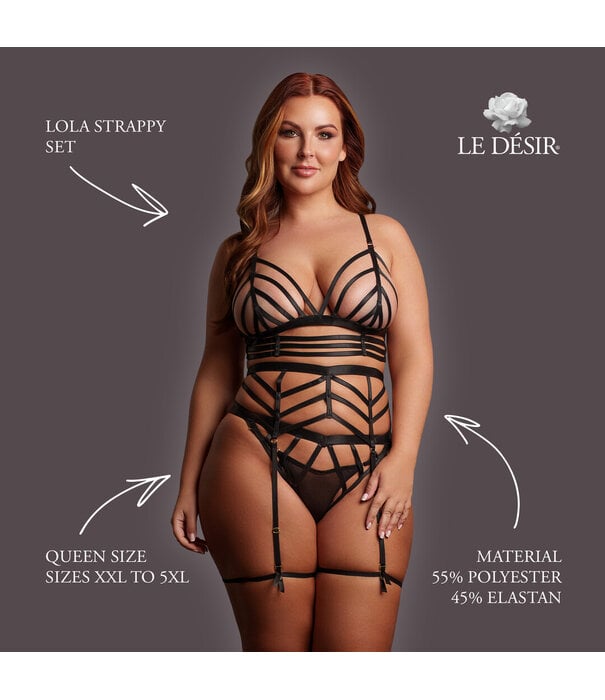 Le Désir by Shots Lola - Strappy Set - Queen Size - Black
