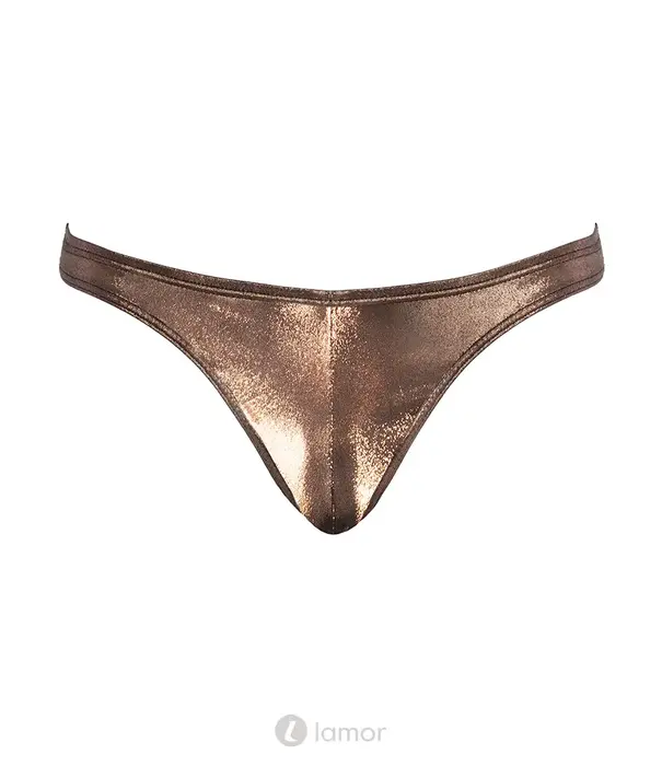 * SVENJOYMENT Svenjoyment heren riostring glinsterend brons met smalle bandjes SJ2111837