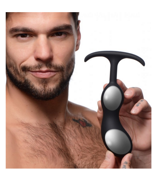 Premium Silicone Weighted Prostate Plug - Large Premium Siliconen Gewogen Prostaat Plug - Groot