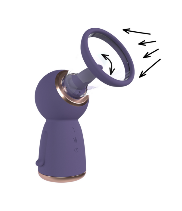 Pumped by Shots Exquisite - Oplaadbare Vulva en Borst Pomp - Paars