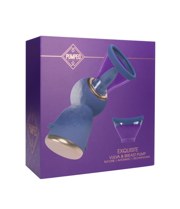 Pumped by Shots Exquisite - Oplaadbare Vulva en Borst Pomp - Paars