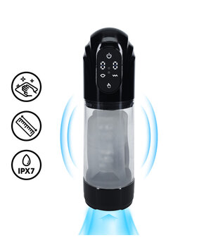 TechnoThrust - Automatische Waterdichte Masturbator Pomp - Zwart