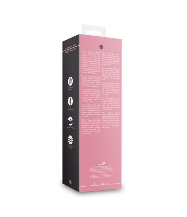 Loveline by Shots Flapperende G-Spot Rabbit Vibrator - Roze Arabesque