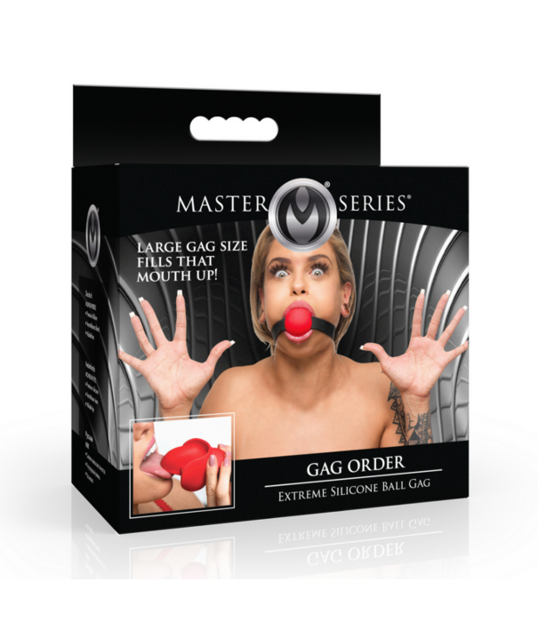 Gag Order - Extreme Silicone Ball Gag - Rood