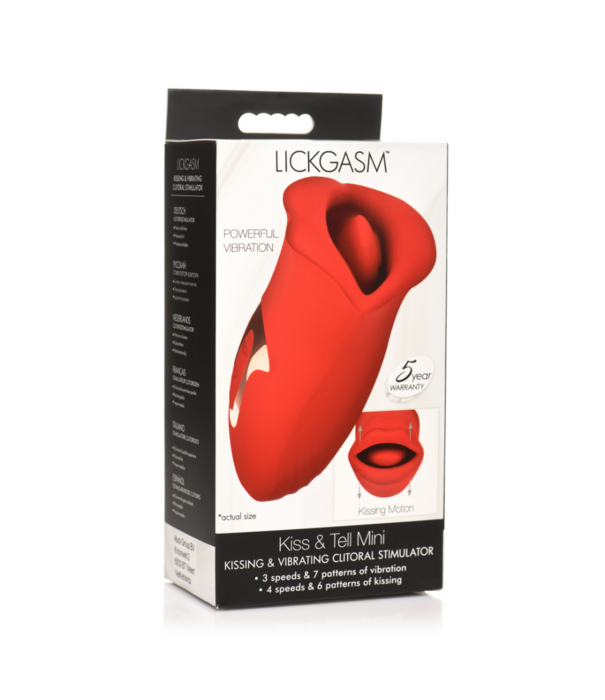 Kiss and Tell - Silicone Kissing en Vibrerende Clitorisstimulator - Rood