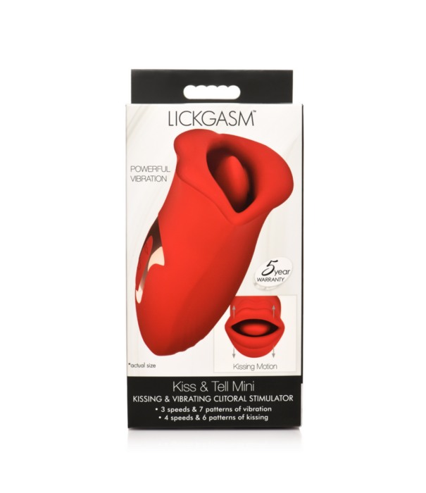 Kiss and Tell - Silicone Kissing en Vibrerende Clitorisstimulator - Rood
