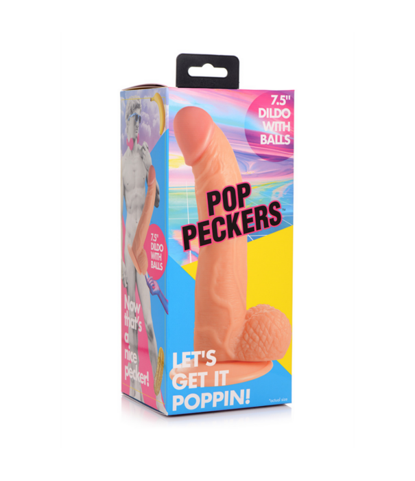 POP - Dildo met Ballen - 7.5 / 19 cm