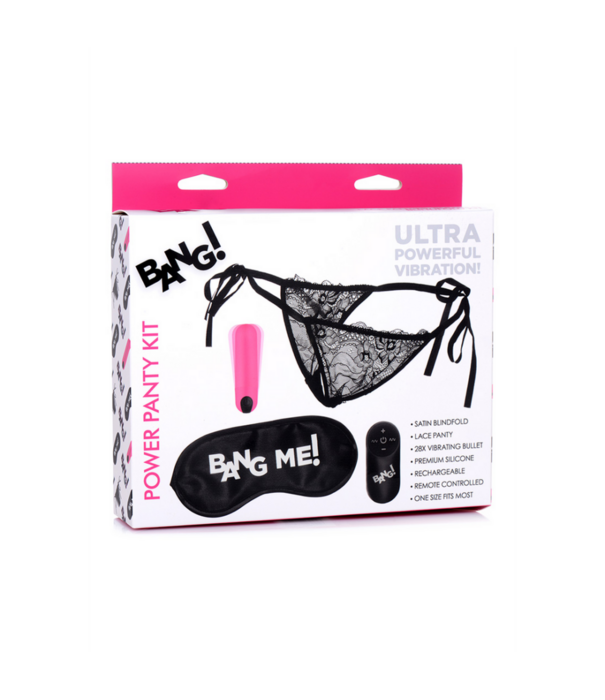 Power Panty - Kantpanty, Bullet Vibrator en Blinddoek