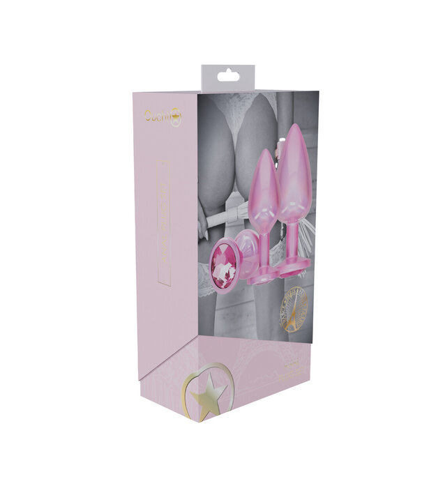 Ouch! by Shots Paris Collection - Metalen Anale Plug Set - Roze