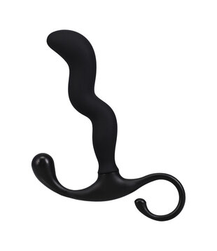 Zig Zag Silicone Prostate Massager - Black