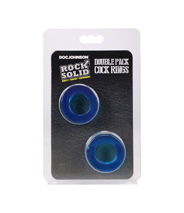 Doc Johnson Double Pack Cockrings - Blue