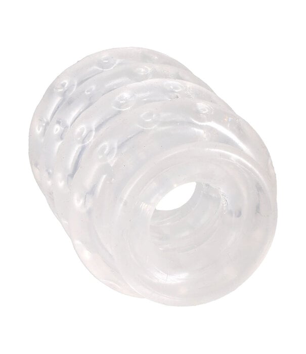 Doc Johnson Ball Stretcher Multi-Ring System - Clear