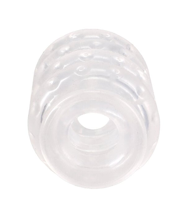 Doc Johnson Ball Stretcher Multi-Ring System - Clear