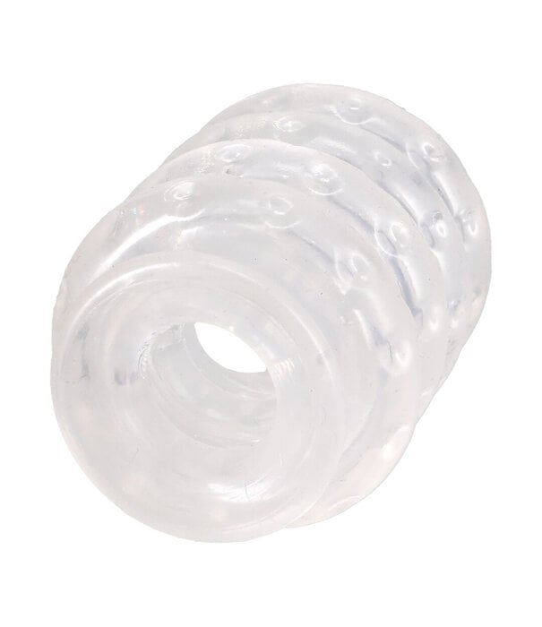 Doc Johnson Ball Stretcher Multi-Ring System - Clear