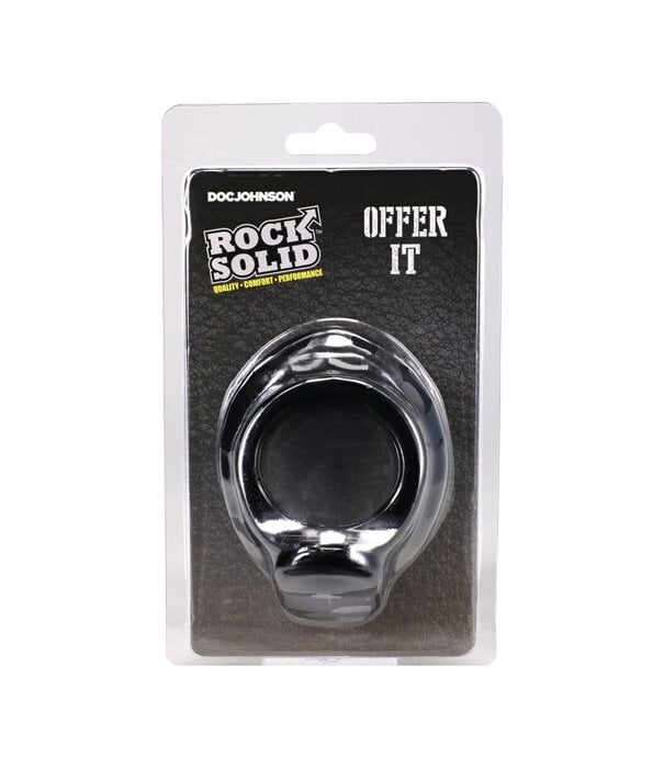 Doc Johnson Offer It - Silicone Cockring - Black