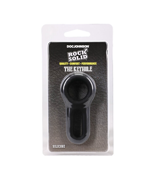 Doc Johnson The Keyhole - Silicone Cockring - Black