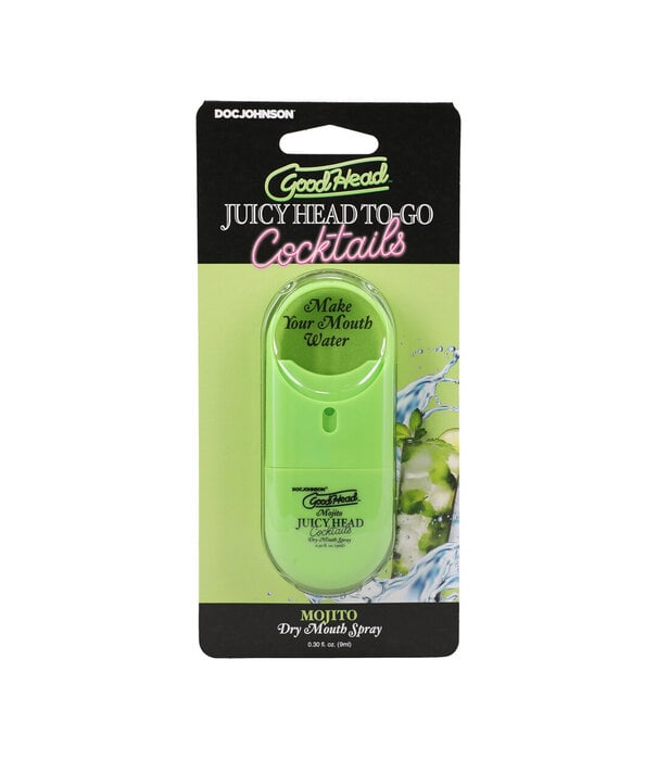 Doc Johnson Juicy Head - Cocktails - Dry Mouth Spray To-Go - Mojito - 0.3 fl oz / 9 ml