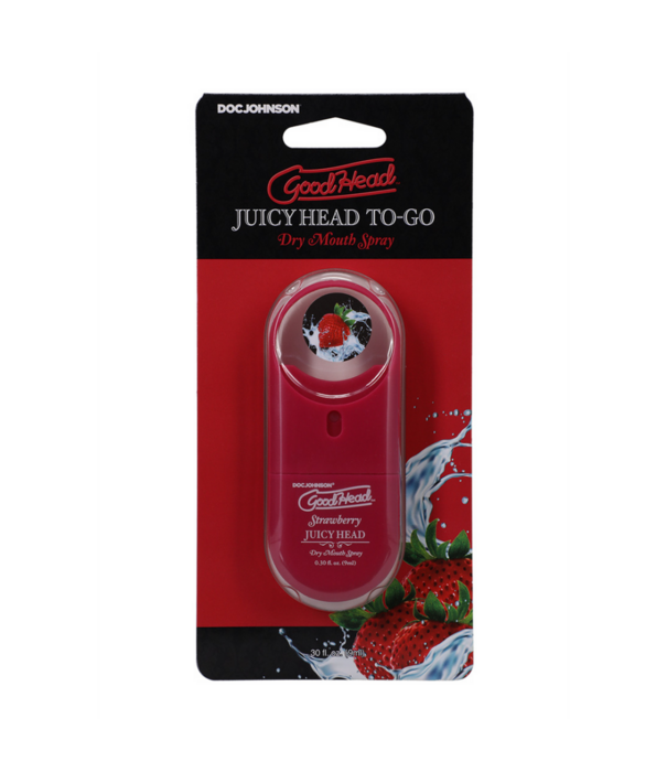 Doc Johnson Juicy Head - Dry Mouth Spray To-Go - Aardbei - 0.3 fl oz / 9 ml