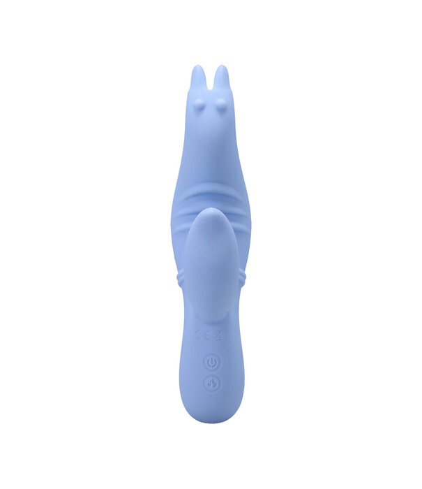 Doc Johnson Into The C - Seahorse Siren - Warming Waved Rabbit Vibrator - Maui Blue