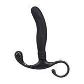 Smooth Silicone Prostate Massager - Black