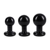 The Classic - Round Butt Plug - 3 Piece Set - Black