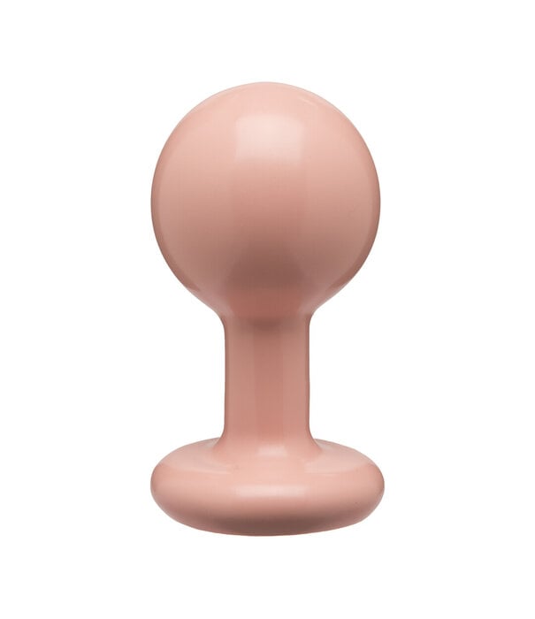 Doc Johnson The Classic - Round Butt Plug - 3 Piece Set - Cream