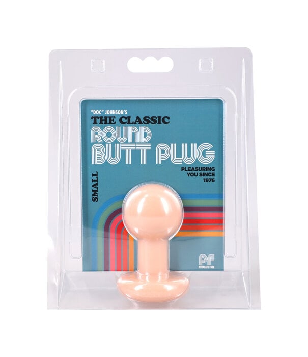 Doc Johnson The Classic - Round Butt Plug - Small - Cream