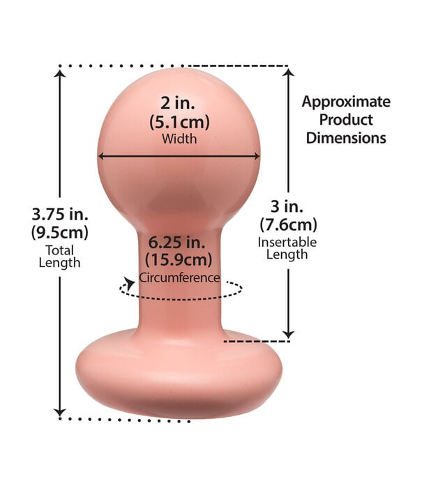 Doc Johnson The Classic - Round Butt Plug - Small - Cream