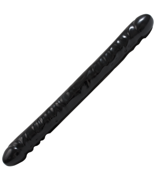 Doc Johnson Geaderde Double Header - Dildo met Dubbele Einden - 18 / 45 cm