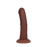 Dual Density Siliconen Gebogen Realistische Dildo met Zuignap - 6 / 15,5 cm - Bruin