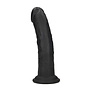 Dual Density Silicone Gebogen Realistische Dildo met Zuignap - 8 / 20,5 cm - Zwart