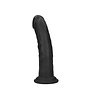 Dual Density Silicone Gebogen Realistische Dildo met Zuignap - 6 / 15,5 cm - Zwart