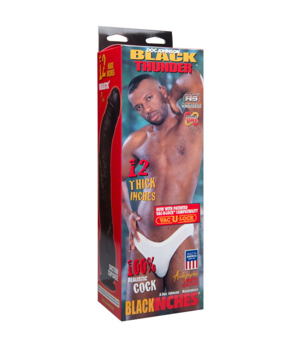 Doc Johnson Zwarte Thunder - Realistische Dildo - 12 / 30 cm