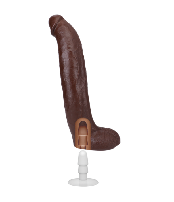Doc Johnson Brickzilla - Realistische ULTRASKYN Dildo - 13 / 33 cm - Chocolade