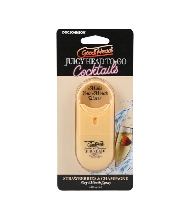 Doc Johnson Juicy Head - Cocktails - Droge Mond Spray To-Go - Aardbeien en Champagne - 0,3 fl oz / 9 ml